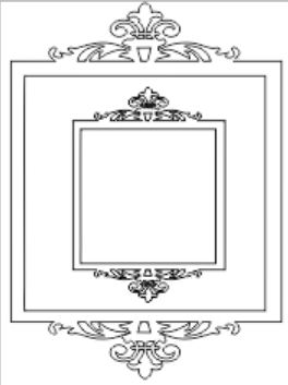 Ornate double square frame sold 3\'s